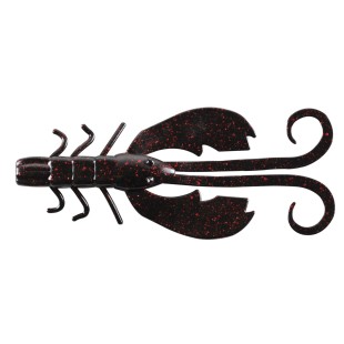 Przynęta gumowa Berkley Power Bait Crazy Legs Chigger Craw 10cm, Black Red Fleck
