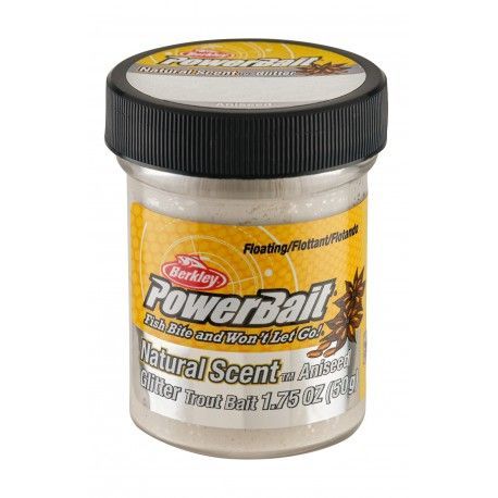 Ciasto Berkley Power Bait Natural Glitter Trout Bait - Anyż 50g, White