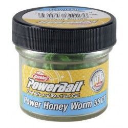 Sztuczne robaki Berkley Power Bait Power Garlic Honey Worm 2,5cm, Spring Green (55szt.)