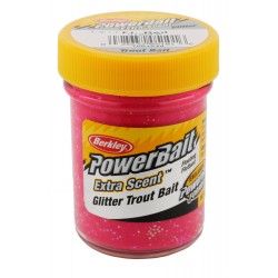 Ciasto Berkley Power Bait Glitter Trout Bait 50g, Fluorescent Red