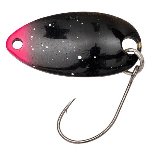 Błystka Berkley Area Game Spoons RORU 2,73cm/2,5g, Fuschia Tip/Black/Pink Splat/Green