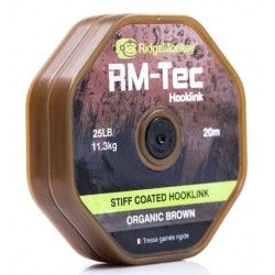 Plecionka Ridge Monkey RM-Tec Stiff Coated Hooklink 25lb/20m, Organic Brown