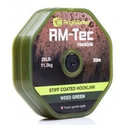 Plecionka przyponowa Ridge Monkey RM-Tec Stiff Coated Hooklink 25lb/20m, Weed Green