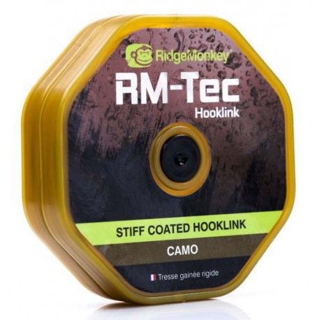 Plecionka Ridge Monkey RM-Tec Stiff Coated Hooklink 35lb/20m, Camo