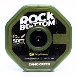 Plecionka przyponowa Ridge Monkey Rock Bottom Tungsten Coated Soft 25lb/10m, Camo Green