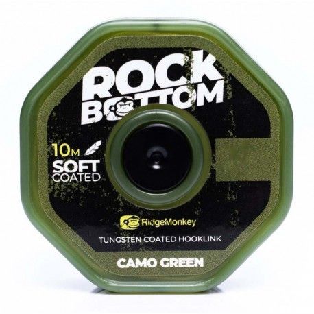 Plecionka Ridge Monkey Rock Bottom Tungsten Coated Soft 25lb/10m, Camo Green