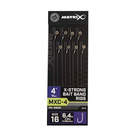 Przypon Matrix MXC-4 X-Strong Bait Band Rig rozm.16 0,18mm/10cm (8szt.)