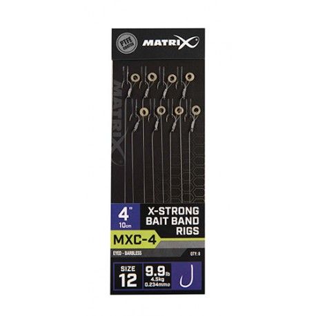 Przypon Matrix MXC-4 X-Strong Bait Band Rig rozm.12 0,234mm/10cm (8szt.)