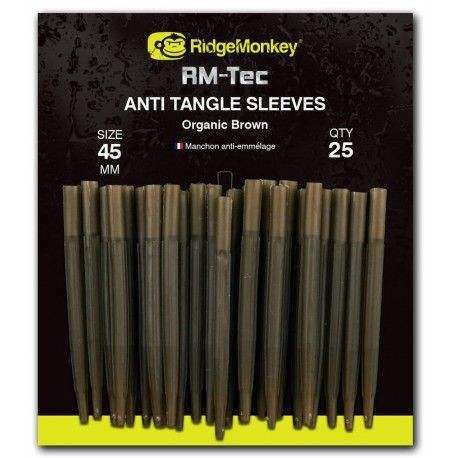 Rurka antysplątaniowa Ridge Monkey Anti Tangle Sleeves Organic Brown Long 45mm,(25szt.)