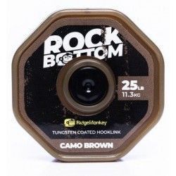 Plecionka Ridge Monkey Rock Bottom Tungsten Coated Soft 25lb/10m, Camo Brown