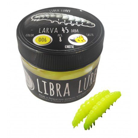 Przynęta gumowa Libra Lures Larva 006 Hot Yellow