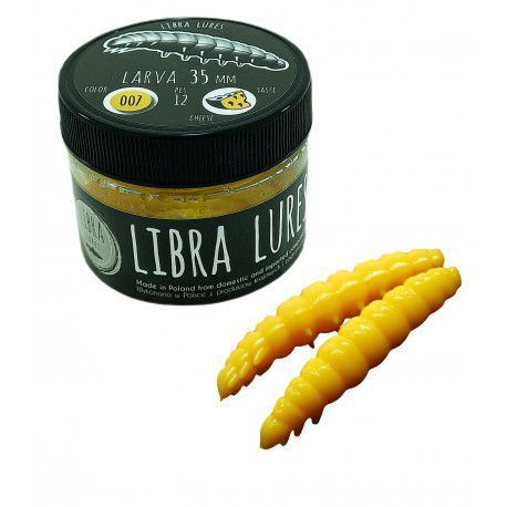 Przynęta gumowa Libra Lures Larva 007 Yellow