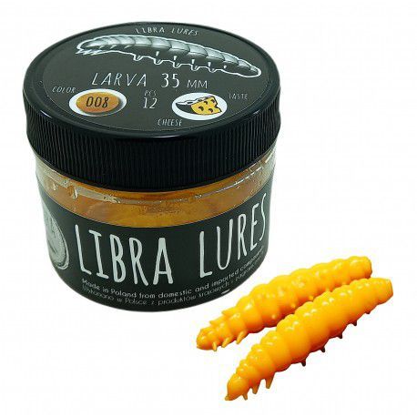 Przynęta gumowa Libra Lures Larva 008 Dark Yellow