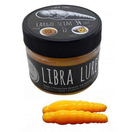 Przynęta Gumowa Libra Lures Largo Slim 008 Dark Yellow