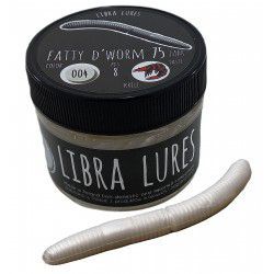 Przynęta gumowa Libra Lures Fatty D'Worm 004 Silver Pearl