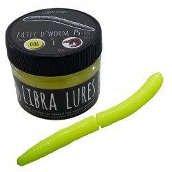 Przynęta gumowa Libra Lures Fatty D'Worm 006 Hot Yellow