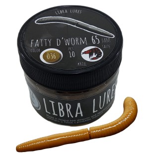 Przynęta gumowa Libra Lures Fatty D'Worm 036 Coffee Milk