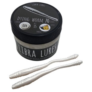 Przynęta gumowa Libra Lures Dying Worm 004 Silver Pearl