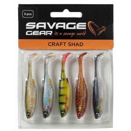 Zestaw przynęt gumowych Savage Gear Craft Shad Clear Water Mix (5szt.)