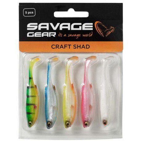 Zestaw przynęt gumowych Savage Gear Craft Shad Dark Water Mix (5szt.)