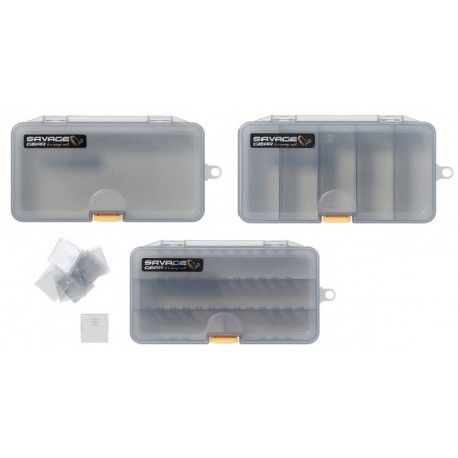 Zestaw pudełek na przynęty Savage Gear Lurebox 2 Smoke Combi Kit 21,4x11,8x4,5cm (3szt.)