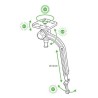 Uchwyt przetwornika echosondy DAM Transducer Arm Fish Finder Mouth