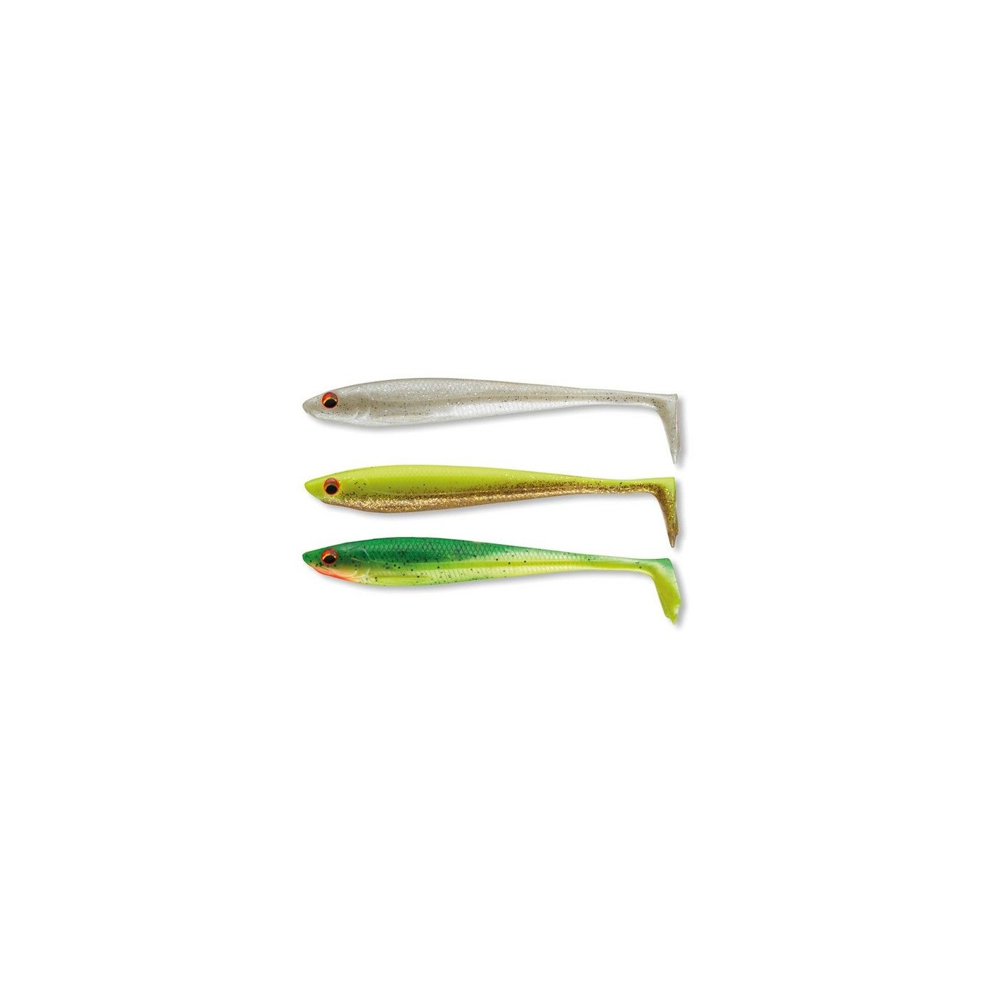 Zestaw przynęt gumowych Daiwa Prorex Duckfin Shad UV Mix 12,5 cm (5szt.)