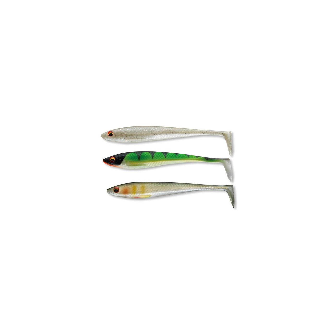 Zestaw przynęt gumowych Daiwa Prorex Duckfin Shad UV & Nature Mix 9 cm (7szt.)