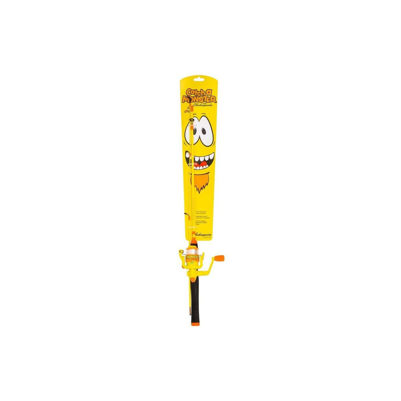 Zestaw wędka+kołowrotek Shakespeare Catch a Monster Spin Combo Yellow- 1,40m 15-45g, 10 FD