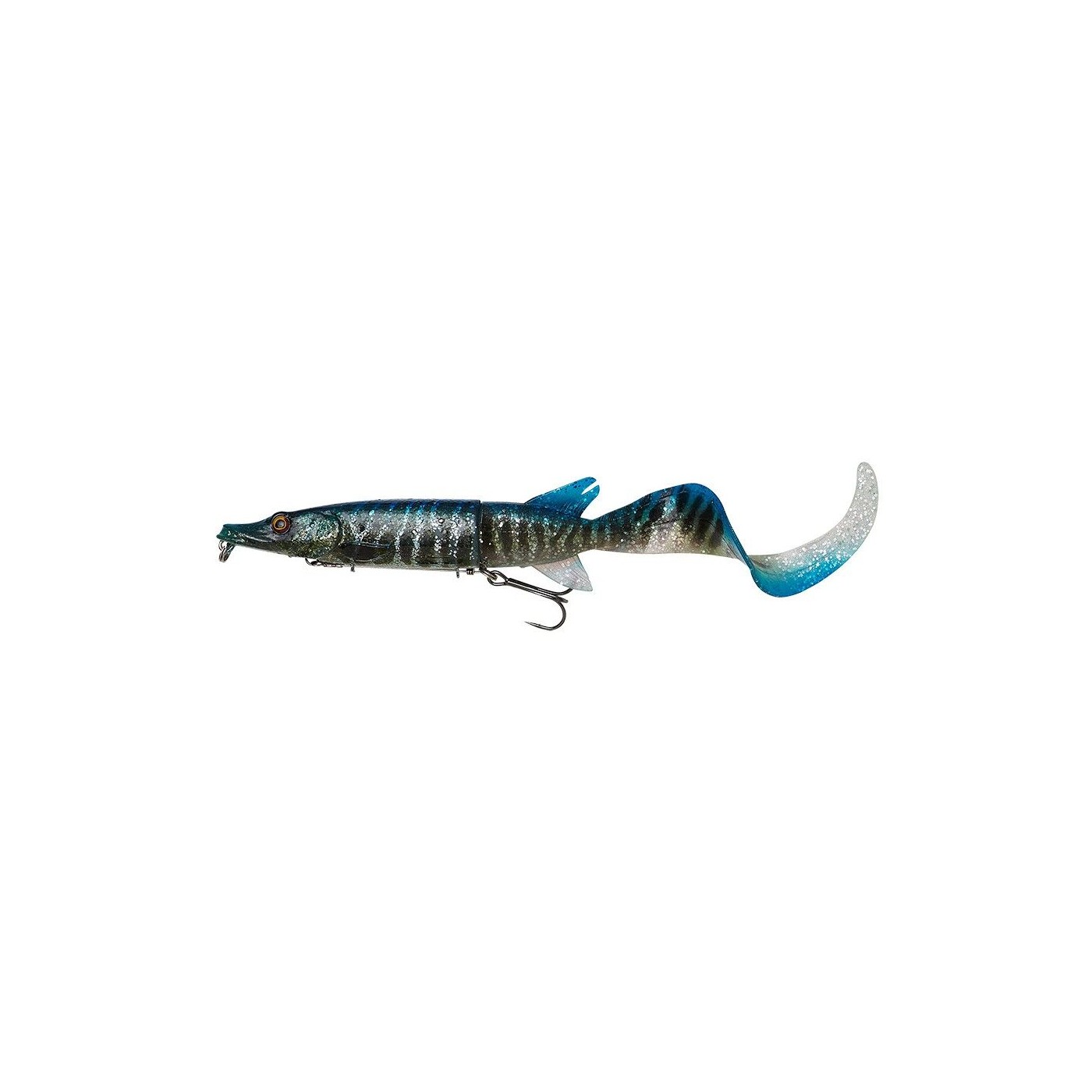 Przynęta + zapasowy ogon Savage Gear 3D Hybrid Pike 17cm/47g, Blue Silver UV