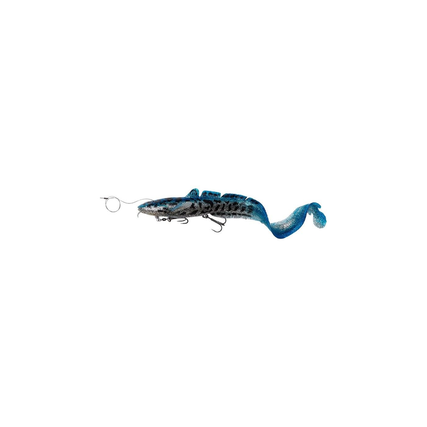 Przynęta gumowa Savage Gear 3D Line Thru Burbot, Blue Silver UV