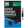 Krętlik z szybkozłączką Preston Quick Change Swivels (8szt.)