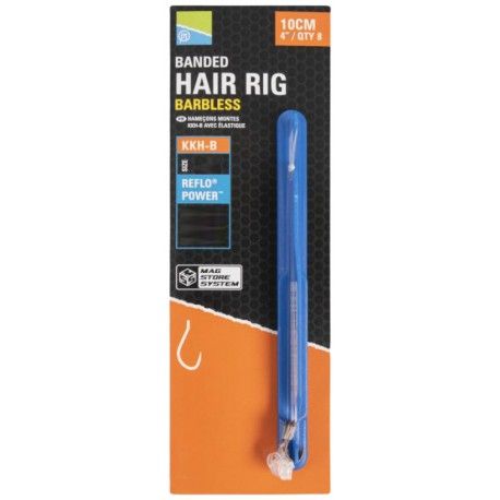 Przypon Preston KKH-B Hair Rigs Banded 10cm (8szt.)