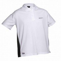 Koszulka polo Daiwa D-Vec kolor: biały/czarny, rozm.XL