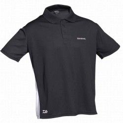 Koszulka polo Daiwa D-Vec kolor: czarny/biały, rozm.XL