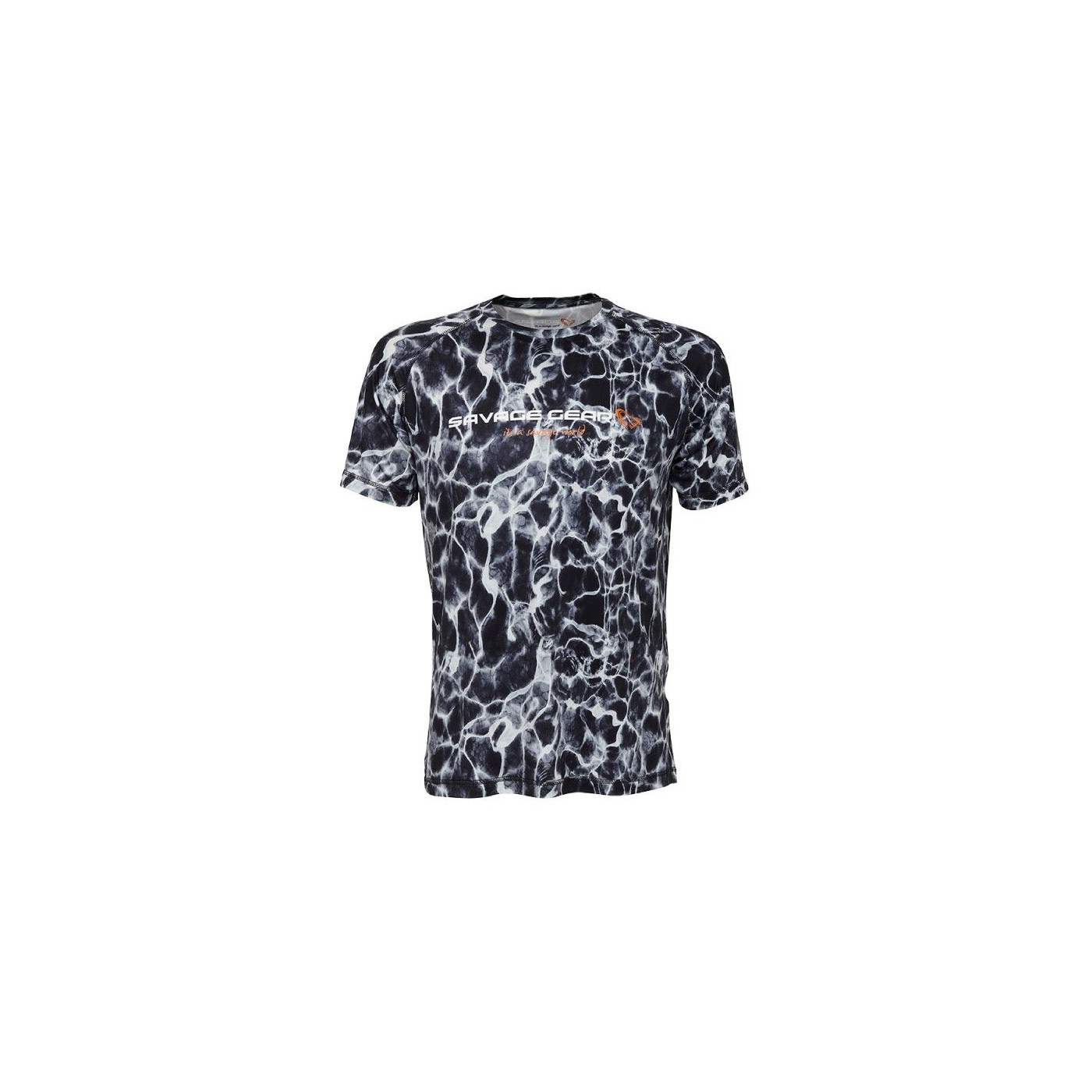 Koszulka Savage Gear Night UV T-Shirt Black Waterprint