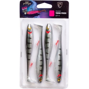 Zestaw przynęt gumowych Fox Rage Slick Shad UV Young Perch (4szt.)
