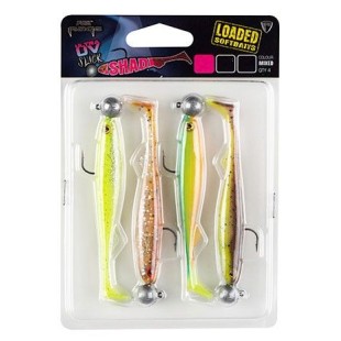 Zestaw przynęt gumowych Fox Rage Slick Shad Mixed UV Colour Pack Loaded rozm.1/0, 5g/7cm (4szt.)