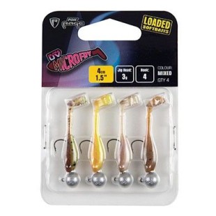 Zestaw przynęt gumowych Fox Rage Micro Fry Mixed UV Colour Pack Loaded rozm.4, 3g/4cm (4szt.)