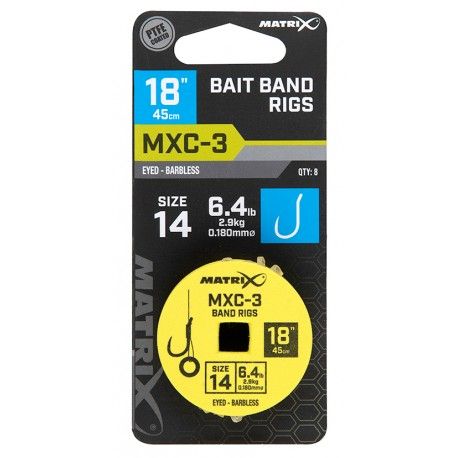 Przypon Matrix MXC-3 Bait Band Rigs 45cm (8szt.)
