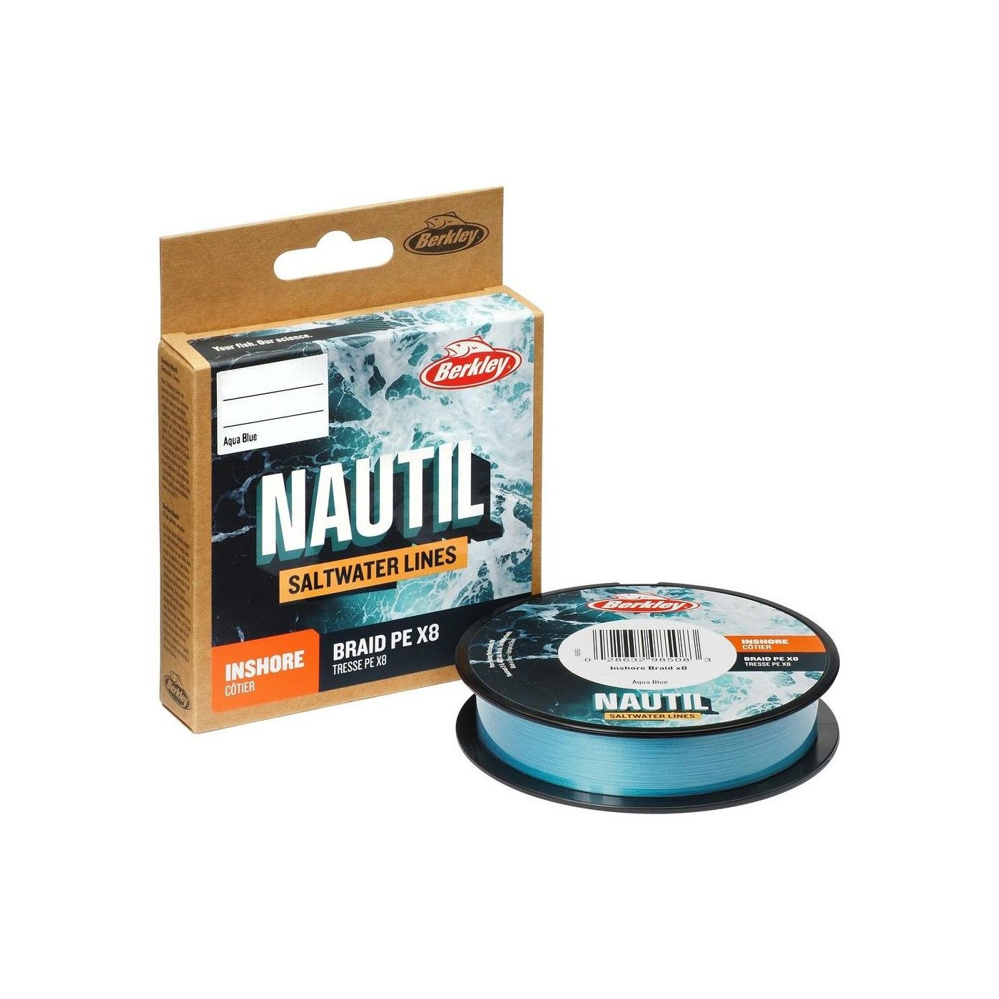 Plecionka Berkley Nautil Braid x8 300m, AquaBlue
