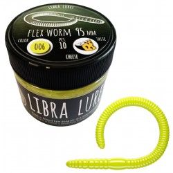 Przynęta gumowa Libra Lures Flex Worm 9,5cm, 006 Hot Yellow