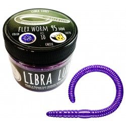 Przynęta gumowa Libra Lures Flex Worm 9,5cm, 020 Purple with Glitter