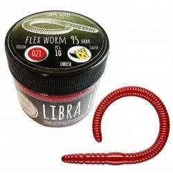 Przynęta gumowa Libra Lures Flex Worm 9,5cm, 021 Red