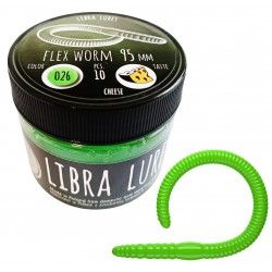 Przynęta gumowa Libra Lures Flex Worm 9,5cm, 026 Hot Green