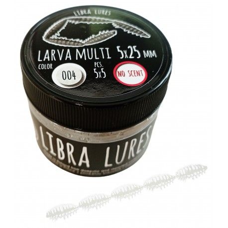 Przynęta gumowa Libra Lures Larva Multi 5x2,5cm, 004 Silver Pearl