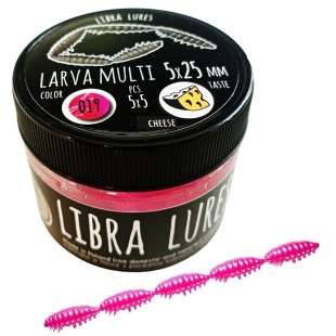 Przynęta gumowa Libra Lures Larva Multi 5x2,5cm, 019 Hot Pink