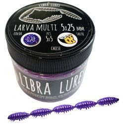 Przynęta gumowa Libra Lures Larva Multi, 020 Purple with Glitter