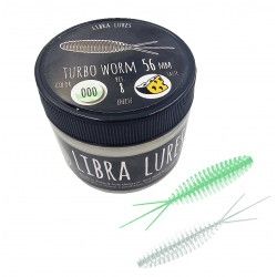 Przynęta gumowa Libra Lures Turbo Worm, 000 Glow UV Green
