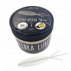 Przynęta gumowa Libra Lures Turbo Worm, 004 Silver Pearl
